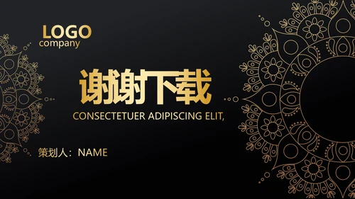 黑金高端大气金融产品介绍动态PPT模板