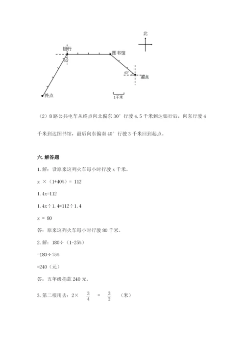 小学六年级上册数学期末测试卷精品【夺分金卷】.docx