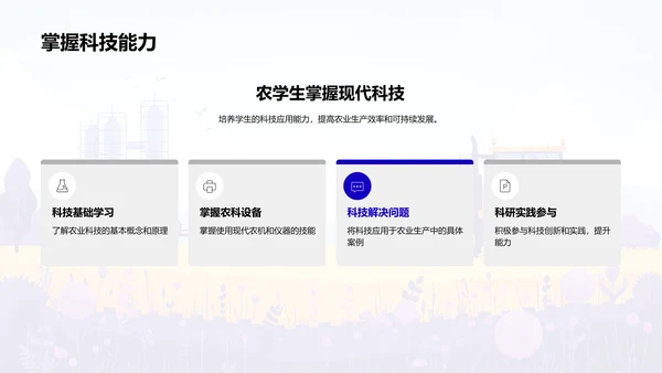 农学教育与科技融合PPT模板