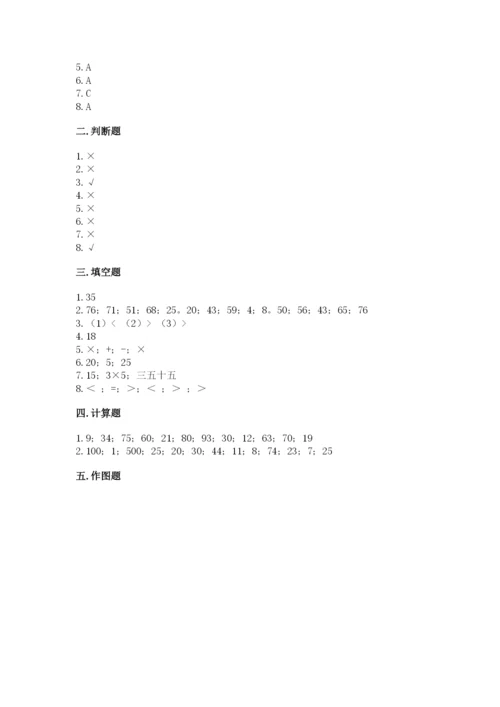 小学二年级上册数学期中测试卷含答案【预热题】.docx