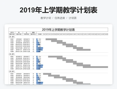 2019年上学期教学计划表