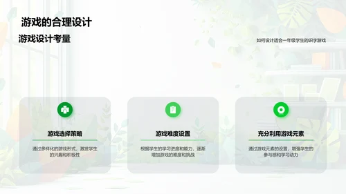 识字游戏教学策略PPT模板