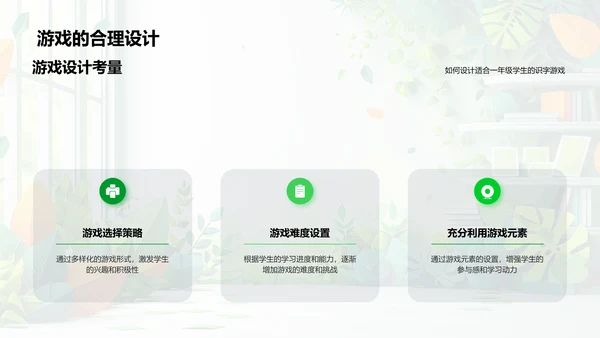 识字游戏教学策略PPT模板