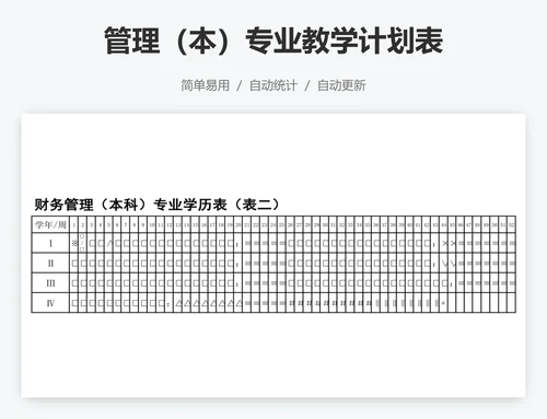 管理（本）专业教学计划表