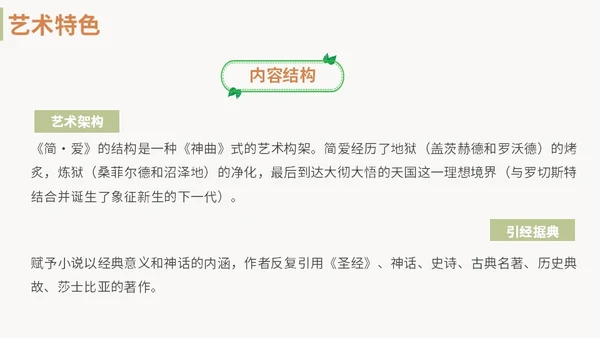 绿色清新九年级语文简爱读书分享说课课件PPT模板语文九年级下册