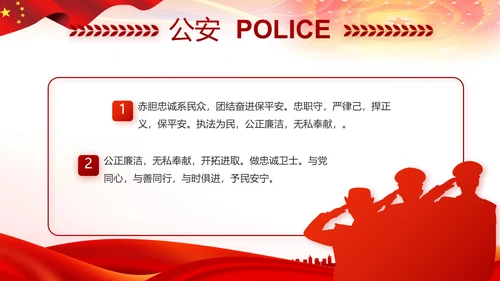 红色大气公安警察扫黑除恶斗争工作PPT动态