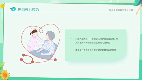 绿色清新简约医疗健康宣教方法与技巧培训PPT