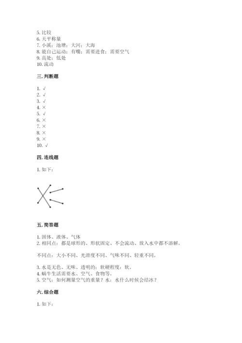 教科版一年级下册科学期末测试卷【word】.docx
