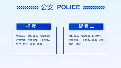 蓝色大气公安警察年终工作总结汇报动态PPT模板