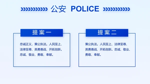 蓝色大气公安警察年终工作总结汇报动态PPT模板
