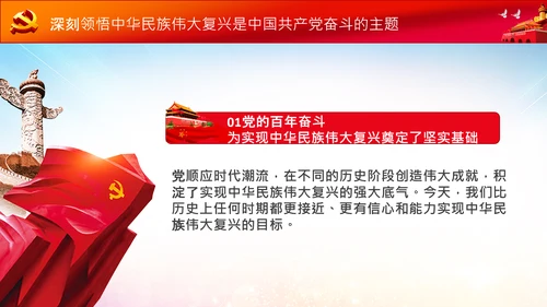 学习七一建党100周年讲话伟大建党精神PPT