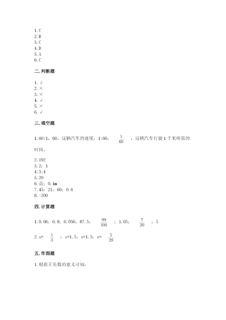 武进市六年级下册数学期末测试卷精品及答案.docx