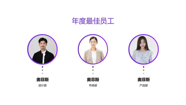 简约风紫色创意年会盛典PPT