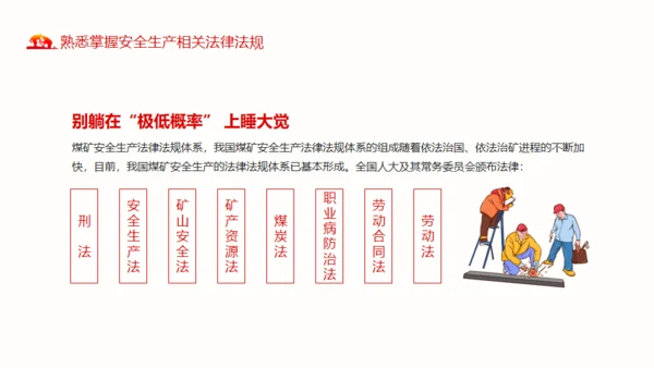 煤矿安全生产方针及法律法规通用PPT模板