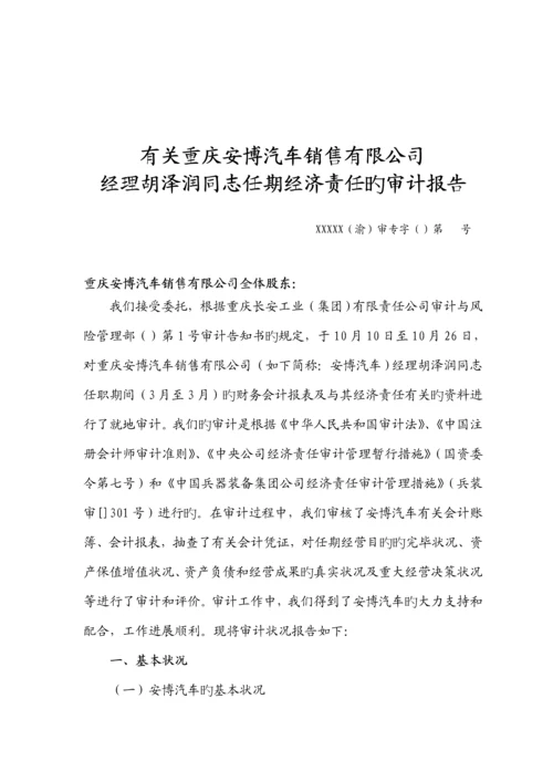 公司任期经济责任设计标准报告.docx