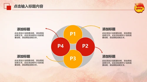 红色大气中国共青团团员工作汇报PPT