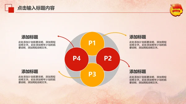 红色大气中国共青团团员工作汇报PPT