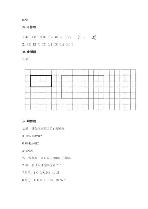 北师大版小学六年级下册数学期末综合素养测试卷（满分必刷）.docx