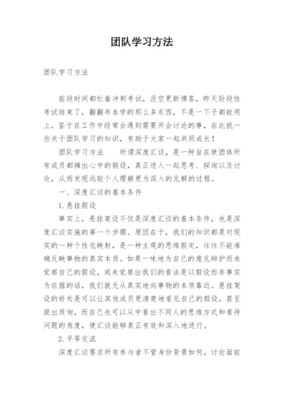 团队学习方法.docx