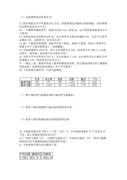 六年级小升初数学解决问题50道精品【a卷】.docx