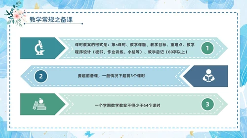 小清新花卉绿植教学课件教师说课教育培训教师教学常规培训ppt模板教师培训