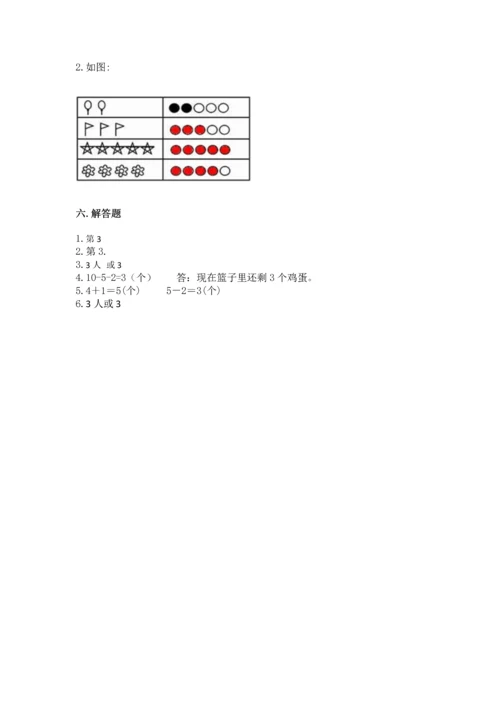 北师大版一年级上册数学期末测试卷1套.docx