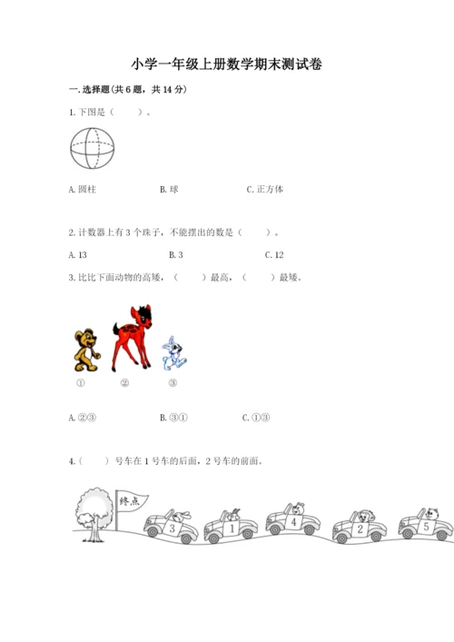 小学一年级上册数学期末测试卷（综合题）word版.docx