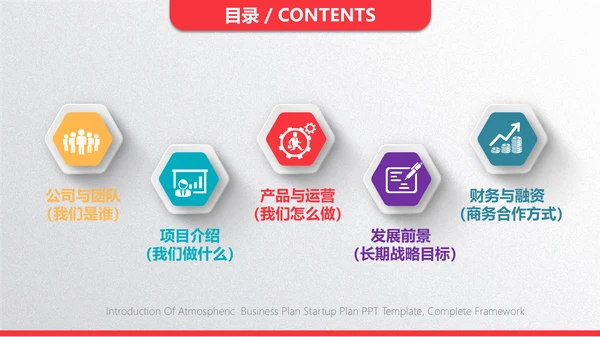 微立体彩色商业计划书通用PPT模板
