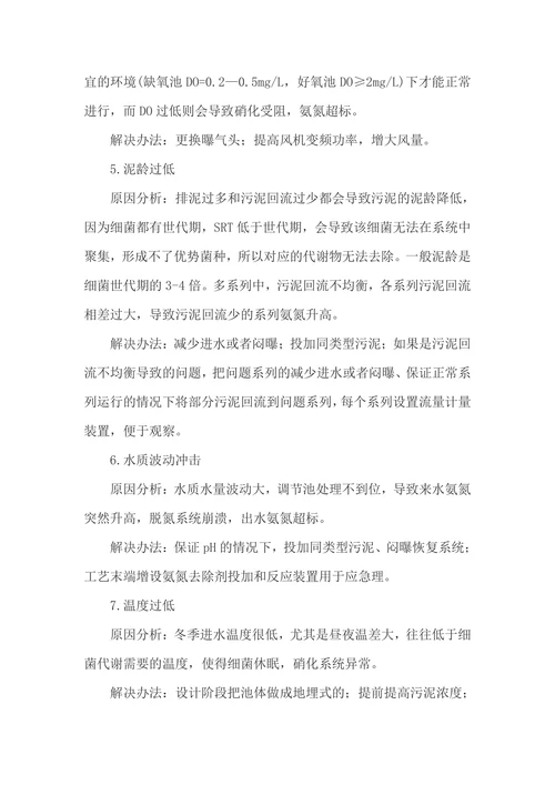 氨氮超标原因与解决办法