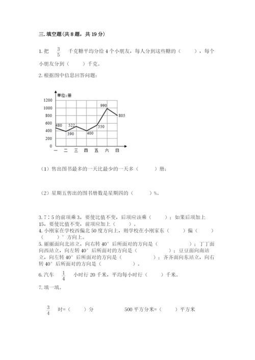 人教版小学六年级上册数学期末测试卷（有一套）word版.docx