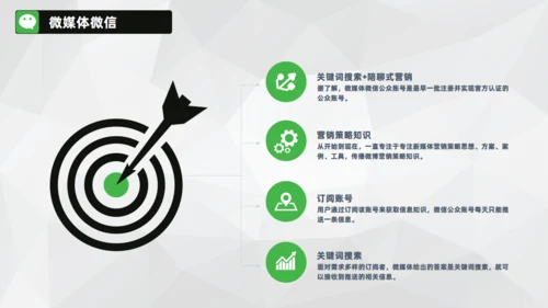 微信营销朋友圈关众号自媒体通用PPT课件模板