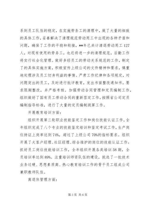 人力资源年终述职报告.docx