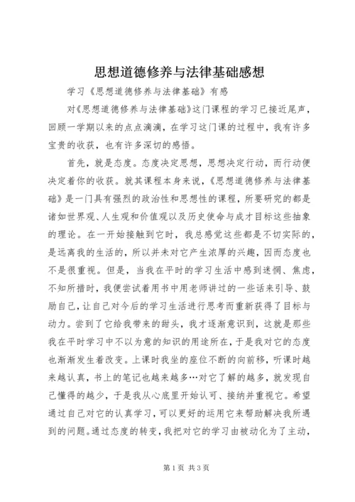 思想道德修养与法律基础感想 (5).docx