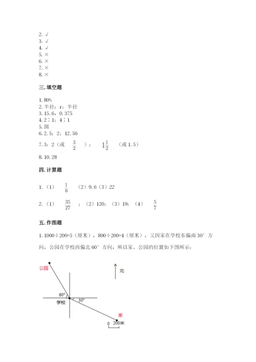 小学数学六年级上册期末测试卷（网校专用）word版.docx