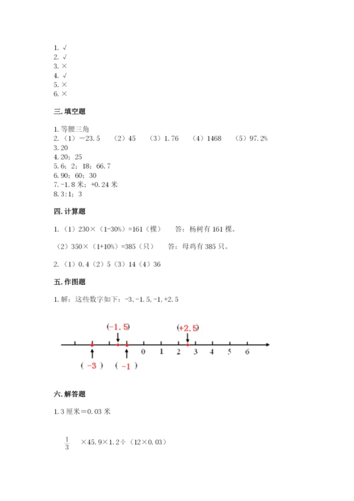 平罗县六年级下册数学期末测试卷（a卷）.docx