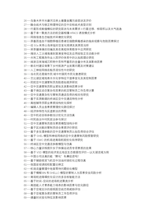 泉州论文网职称论文发表网-人为因素空中交通管制员素质优化论文选题题目.docx