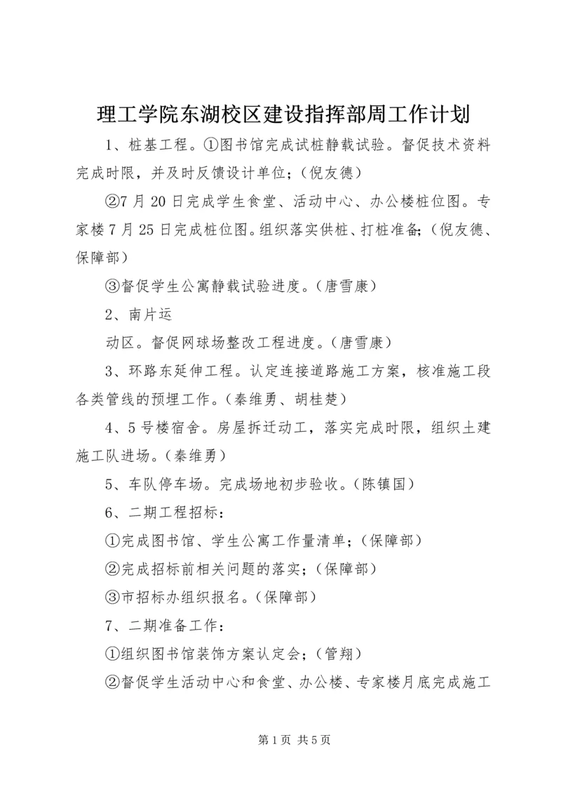 理工学院东湖校区建设指挥部周工作计划 (4).docx