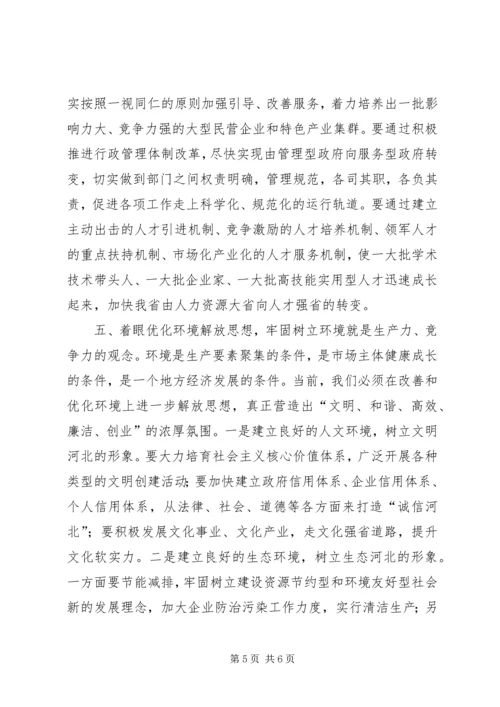 在解放思想中推进我省各项事业繁荣发展.docx