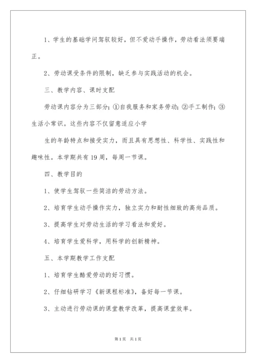 2022劳动技术教学工作总结.docx