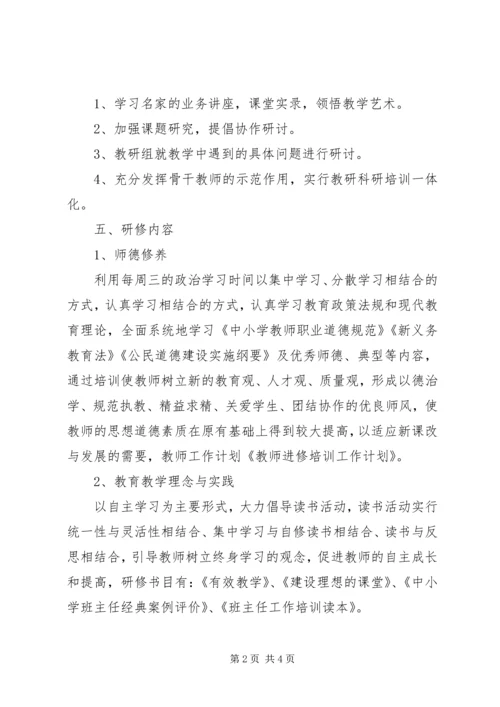 教师进修培训计划 (2).docx