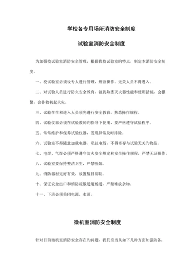 学校各专用场所消防安全制度.docx