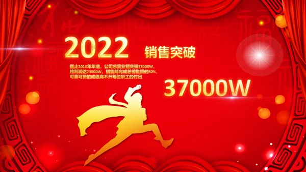 2023春节联欢晚会年会开门红颁奖PPT