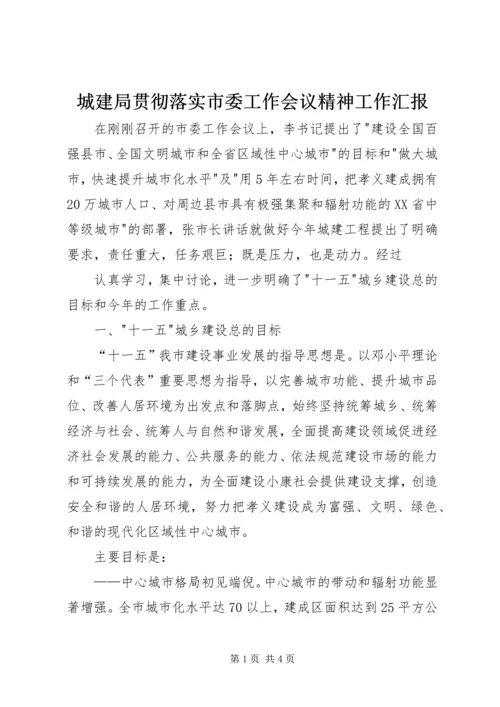 城建局贯彻落实市委工作会议精神工作汇报 (7).docx