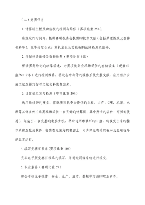 安徽省职业院校技能大赛中职组计算机检测维修与数据恢复赛项规程.docx