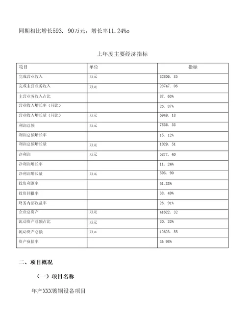 年产xxx镀铜设备项目计划书