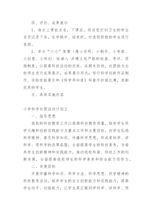 小学科学社团活动计划.docx