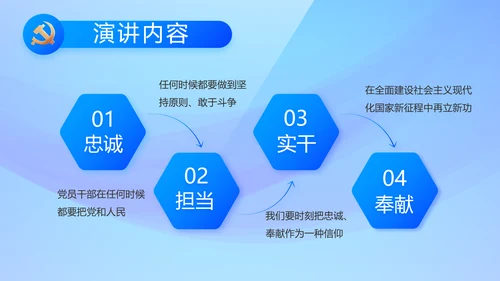 蓝色大气党风廉政建设工作总结PPT