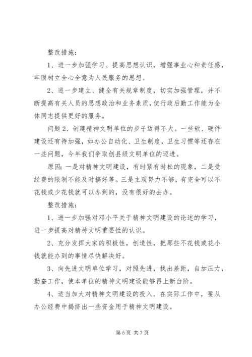 安全生产监督管理局局长党性分析材料.docx