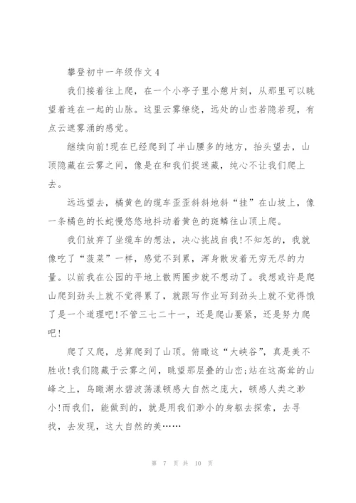 攀登初中一年级作文5篇.docx