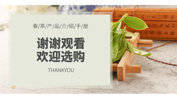 茶业店春茶产品介绍宣传手册通用PPT模板
